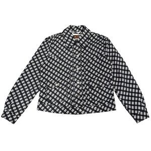 Alexachung Black and White Denim Check Jacket Women’s Sz 2